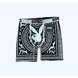 PSD Playboy Boxer Briefs PSD Playboy Boxer Briefs Black White Men's SMALL